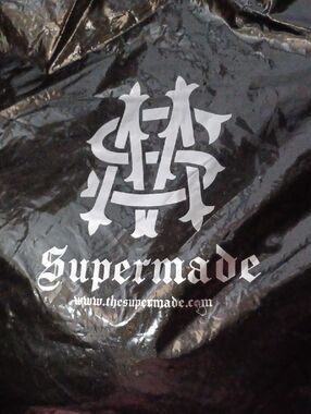 Supermade Logo Black Wool Sweater